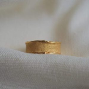 chunky gold textured ring