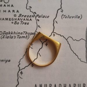 gold chunky plain ring