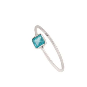 blue stone ring silver