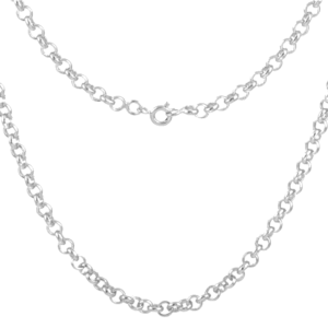 silver belcher chain necklace