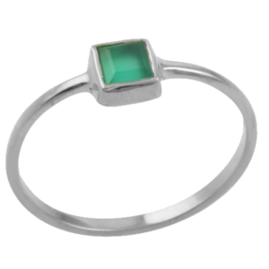 green onyx stack silver